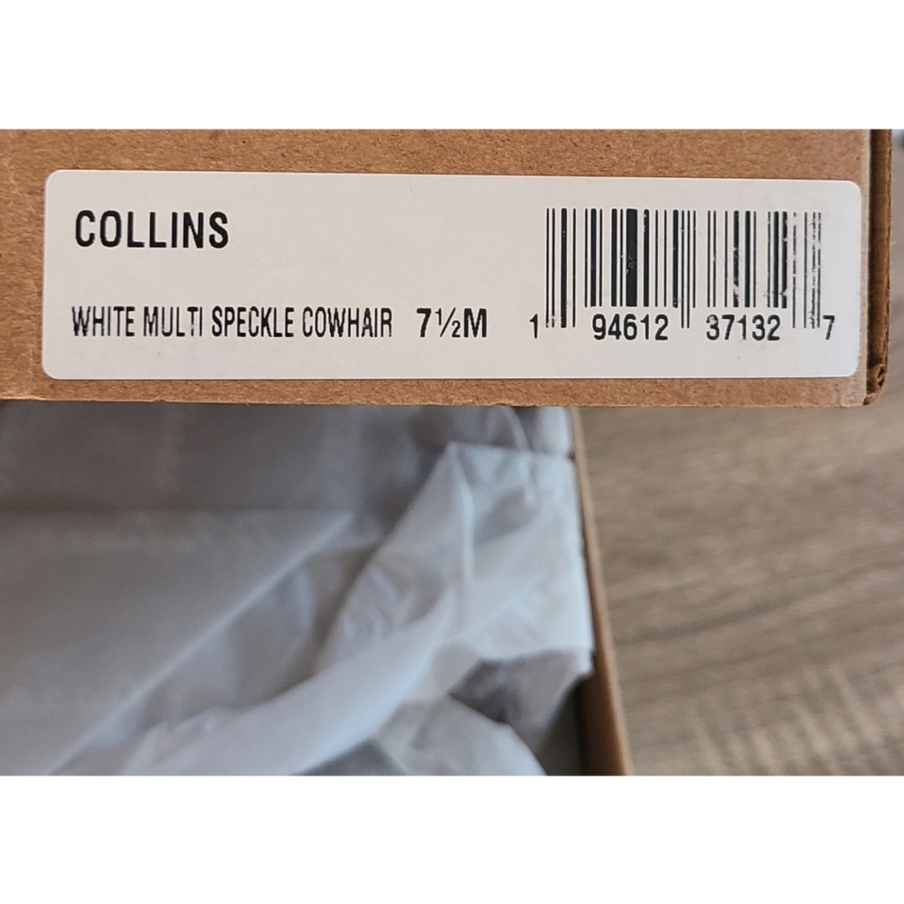 New Matisse Collins White Speckle Calf Hair Leather Boot 7.5 Western Boho Cowboy - Picture 11 of 15
